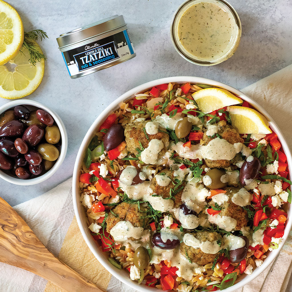 Greek Orzo Bowl