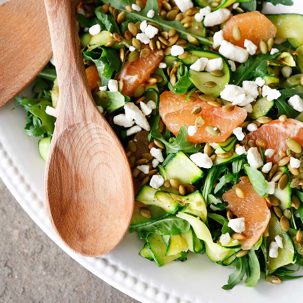 Zucchini Ribbon and Grapefruit Salad