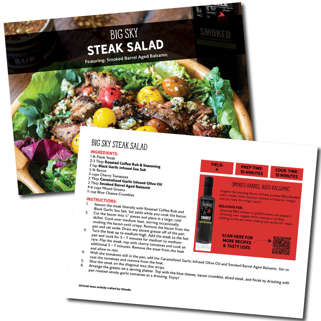 Big Sky Steak Salad Recipe Card