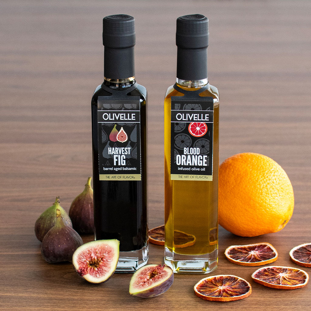 Perfect Pairing Gift - Blood Orange Infused Olive Oil & Harvest Fig Barrel Aged Balsamic