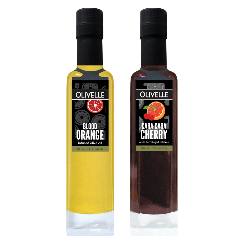 Blood Orange Infused Olive Oil & Cara Cara Cherry White Barrel Aged Balsamic