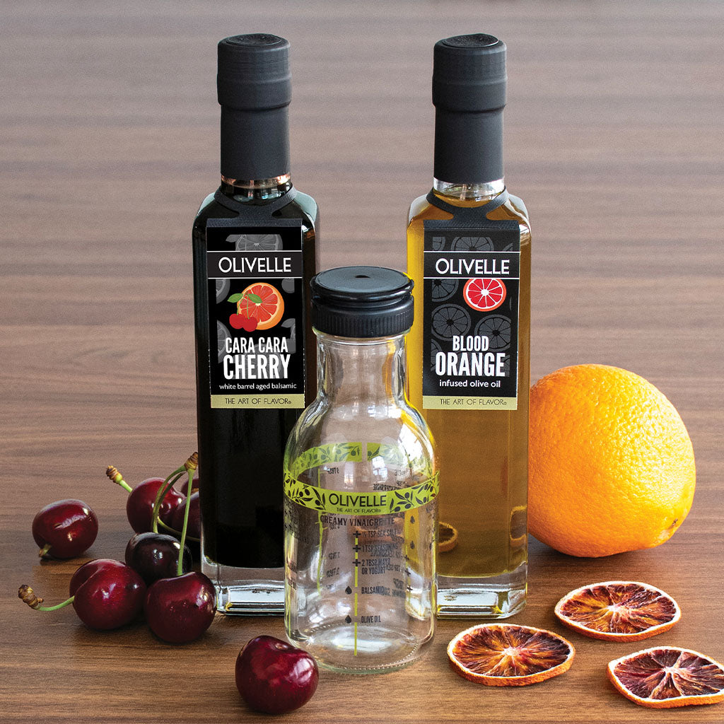 Blood Orange Infused Olive Oil & Cara Cara Cherry White Barrel Aged Balsamic