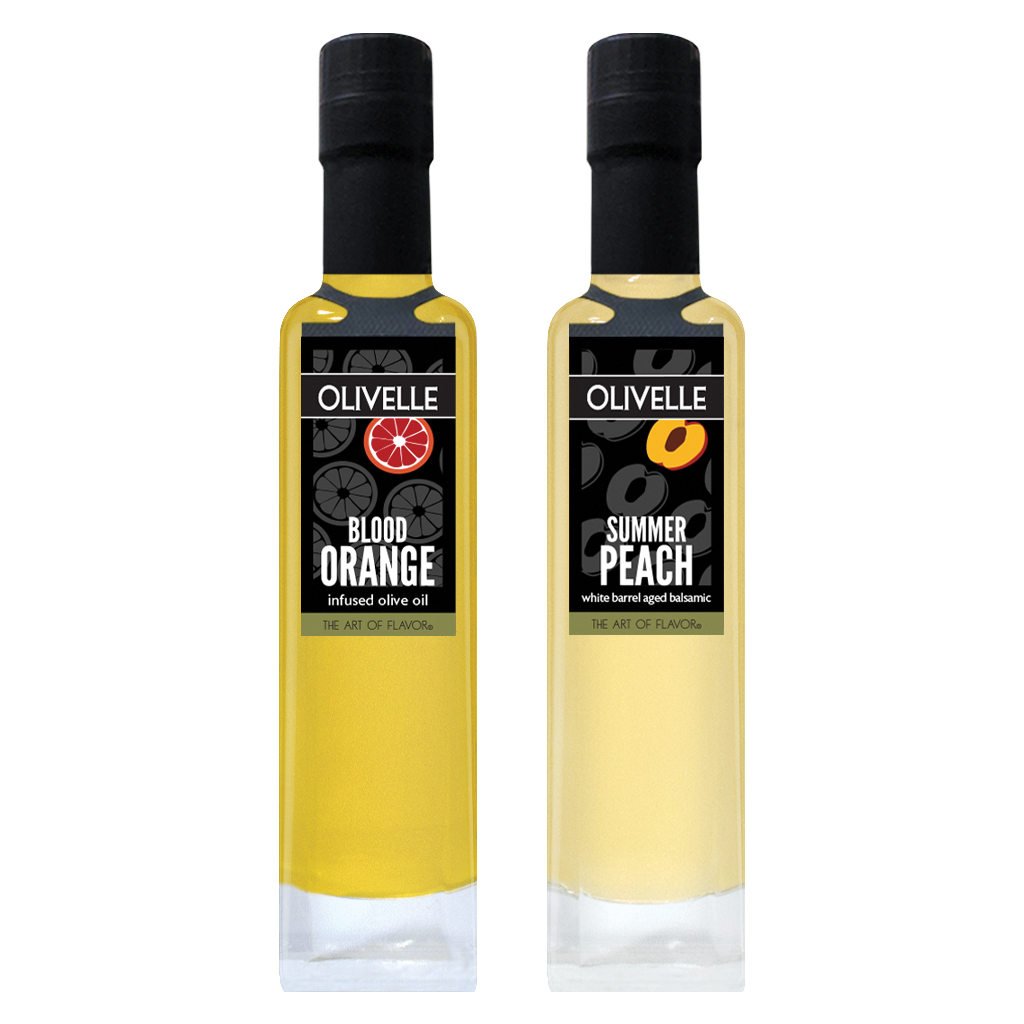 Blood Orange Infused Olive Oil & Summer Peach White Barrel Aged Balsamic