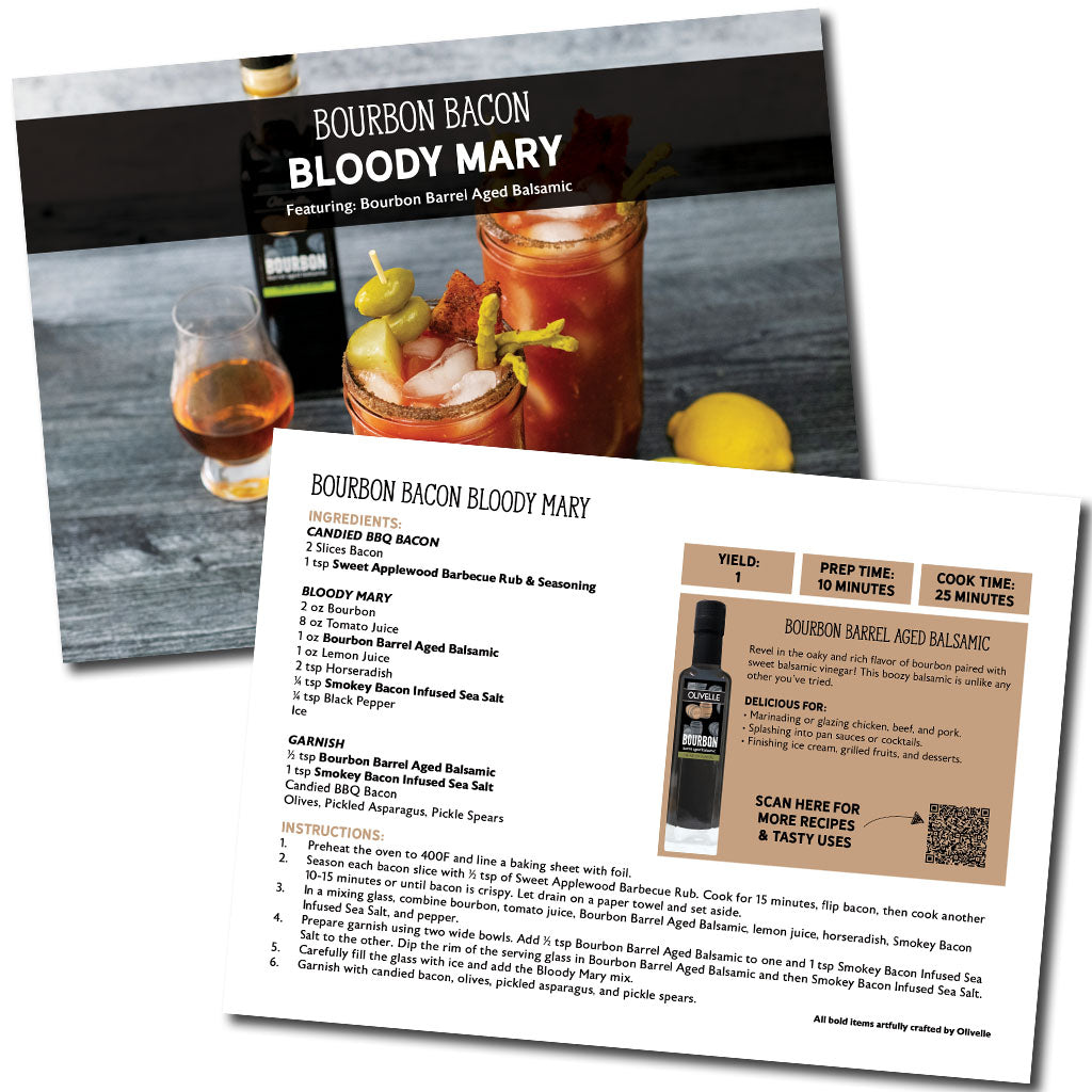 Bourbon Bacon Bloody Mary Recipe Card