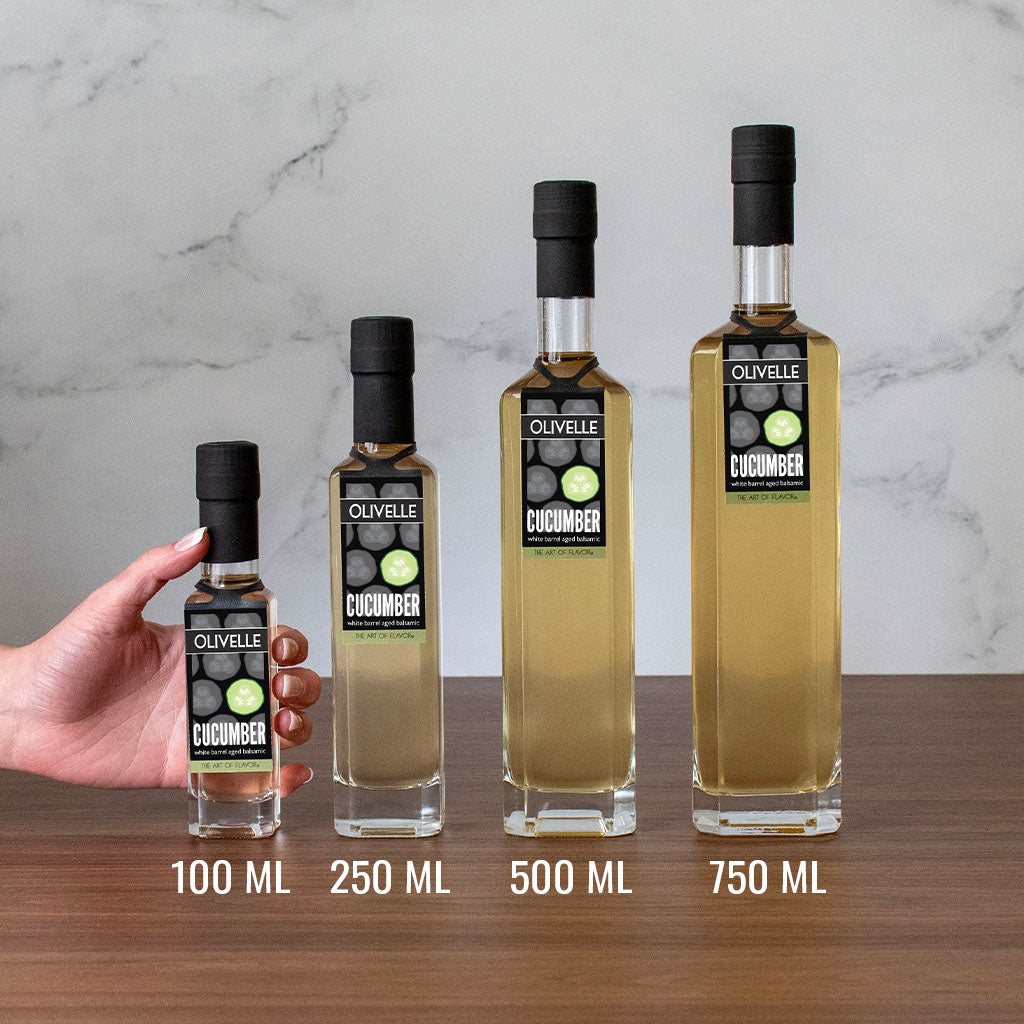 Cucumber White Barrel Aged Balsamic Bottle Size
