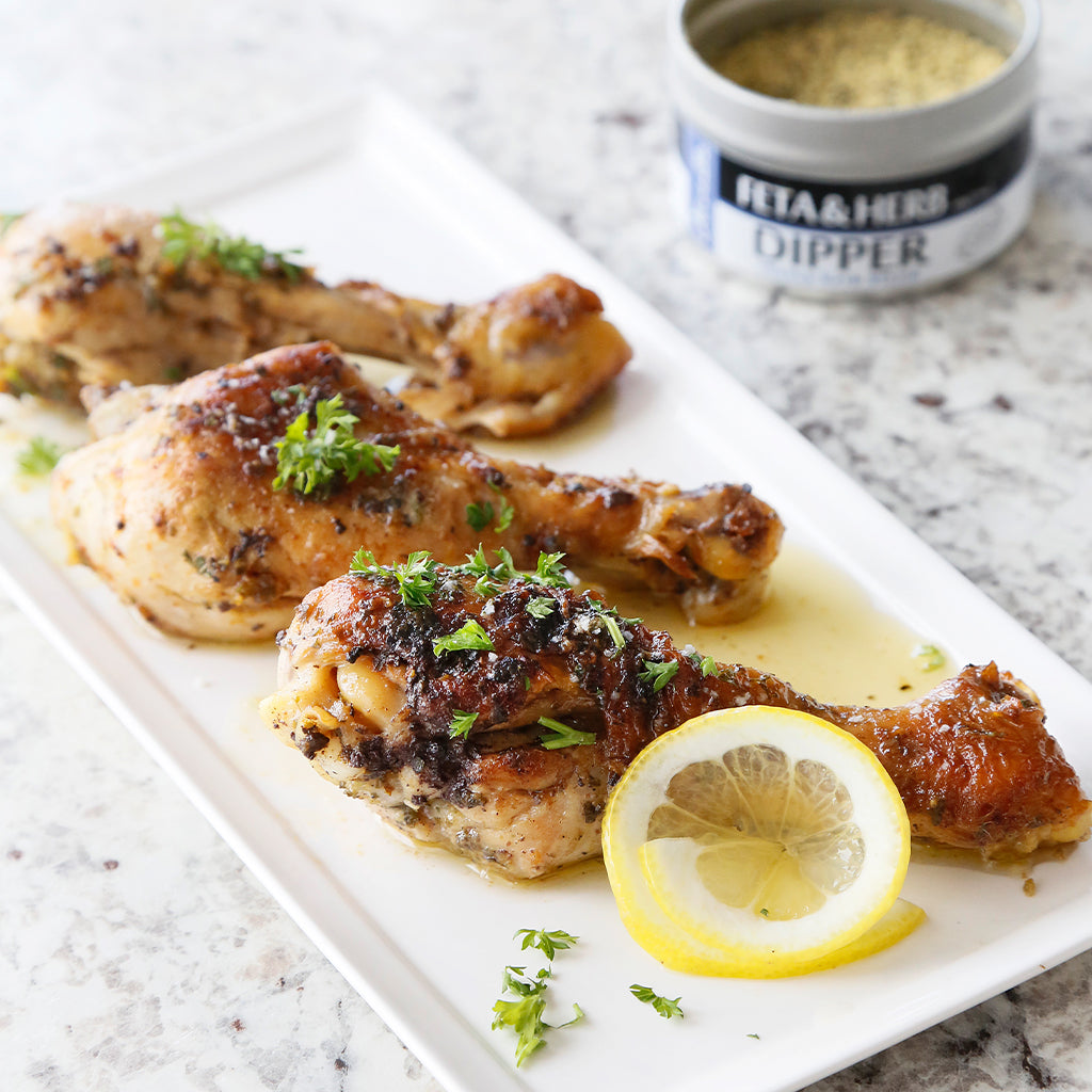 Feta & Lemon Braised Chicken Wings