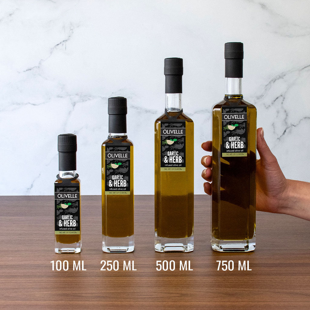 Garlic & Herb Infused Olive Oil Bottle Size