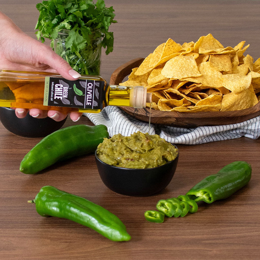 Green Chile Infused Olive Oil