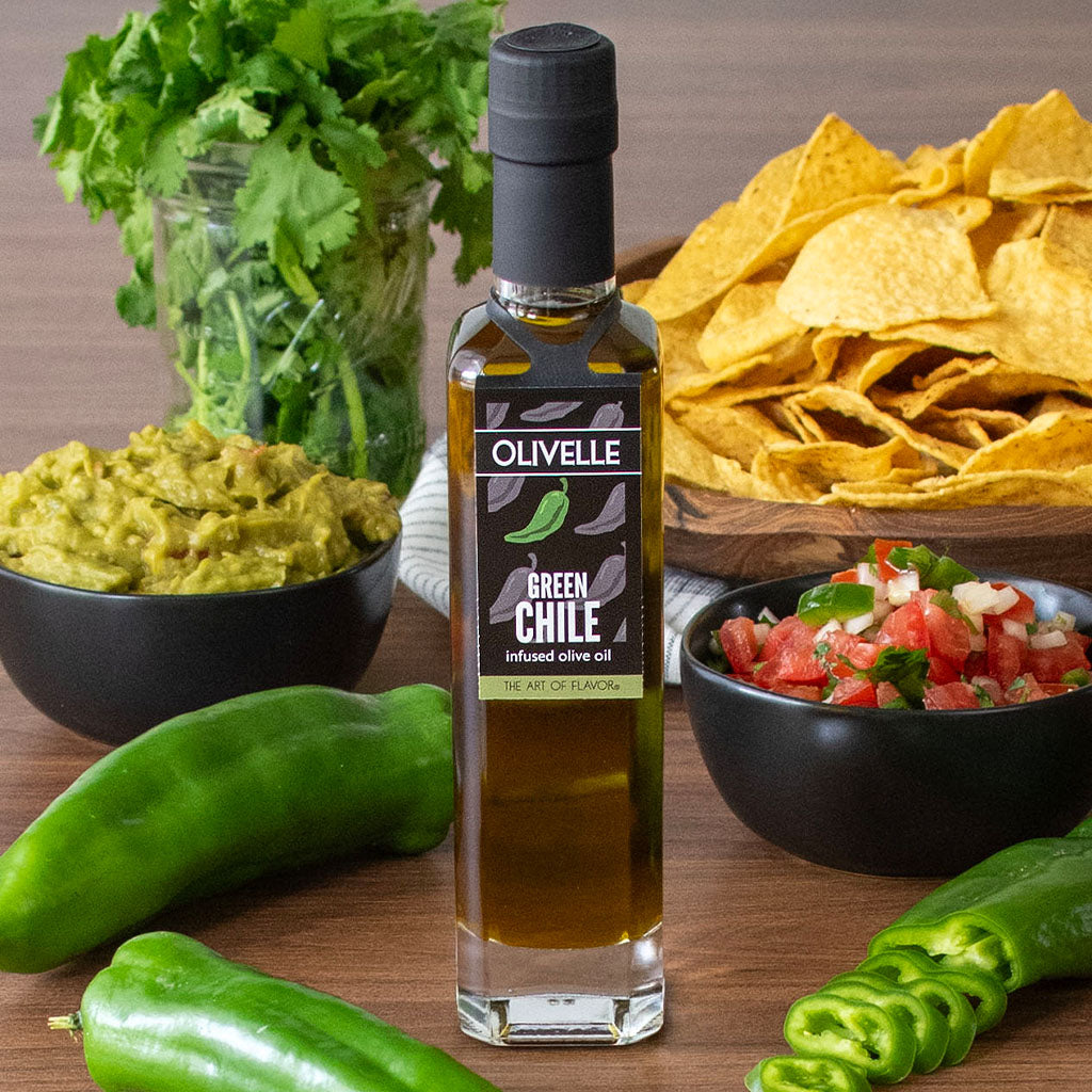 Green Chile Infused Olive Oil