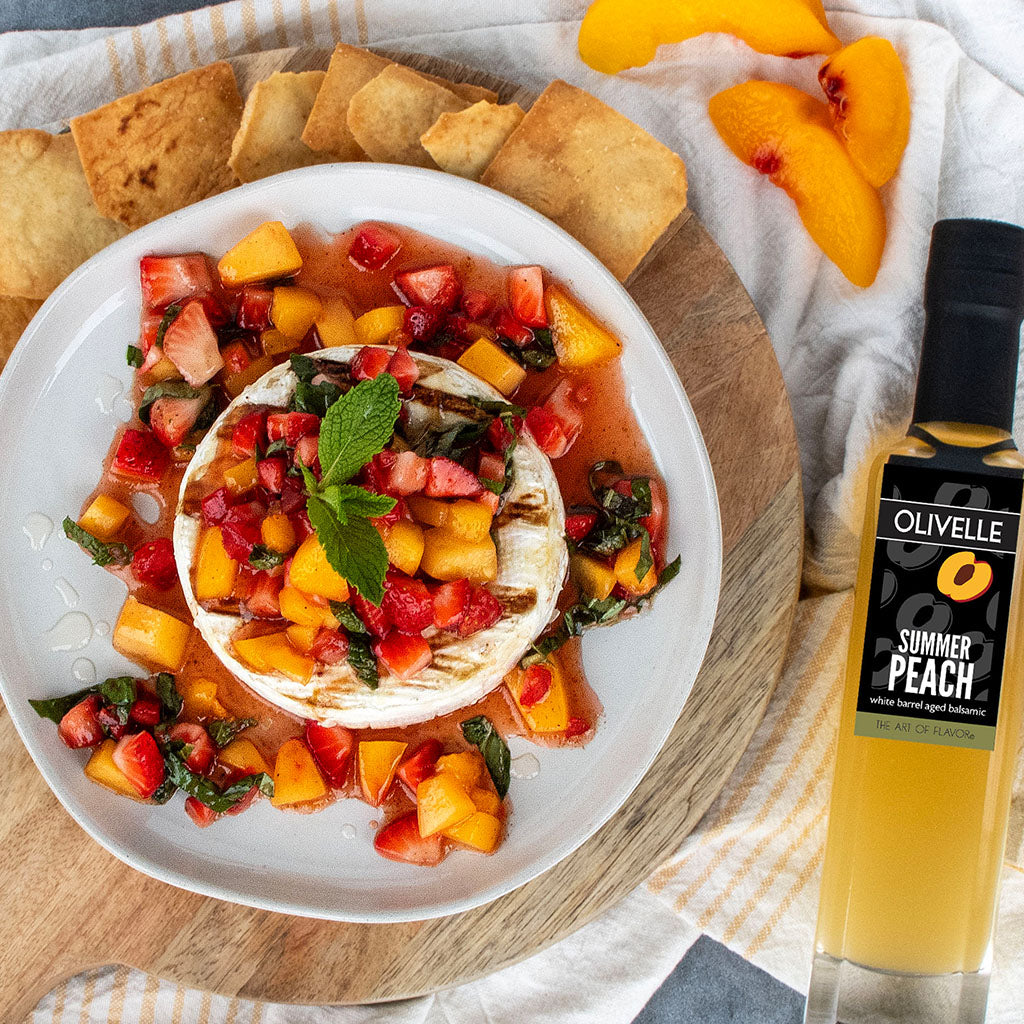 Grilled Brie Peach Salsa