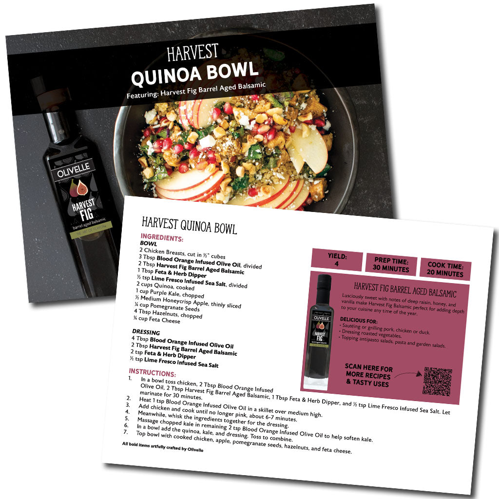 Harvest Quinoa Bowl Recipe Card
