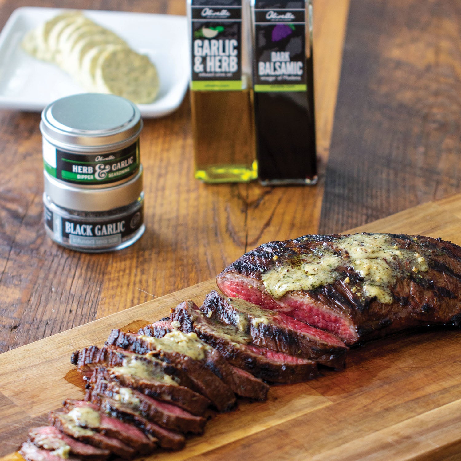 Herb and Garlic Tri-Tip with Compound Butter