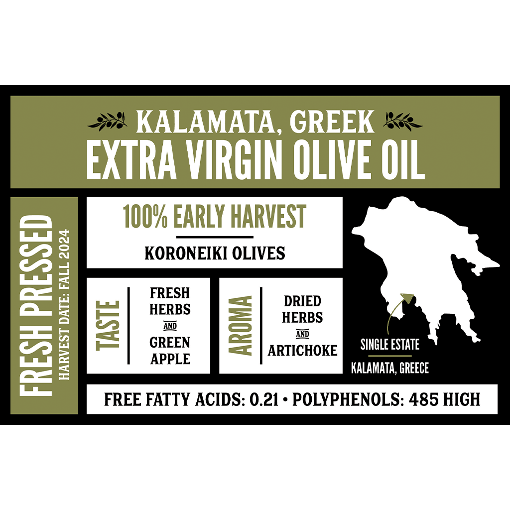 Kalamata Greek Extra Virgin Olive Oil Info
