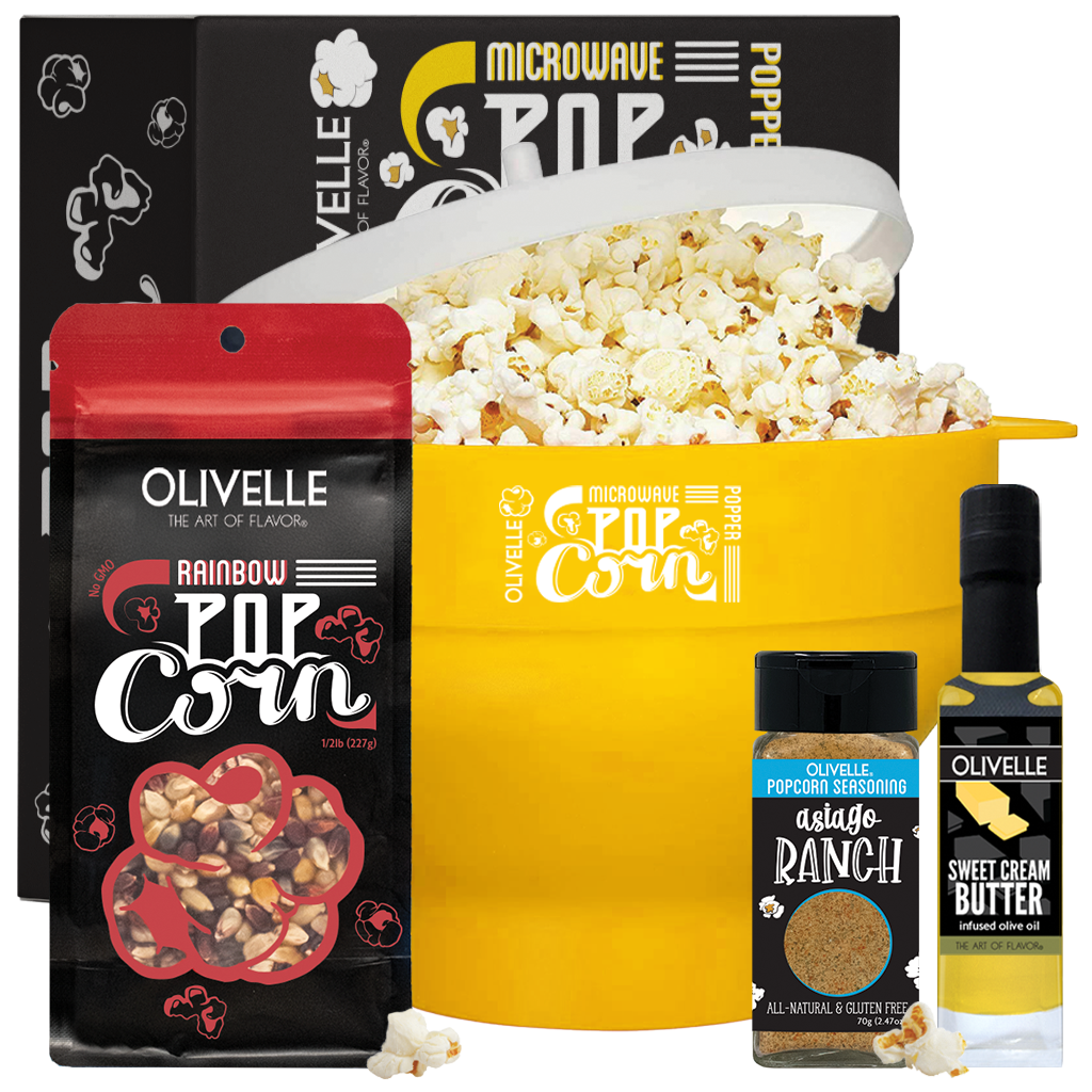Microwave Popcorn Gift Kit Lemon Rainbow Asiago Ranch
