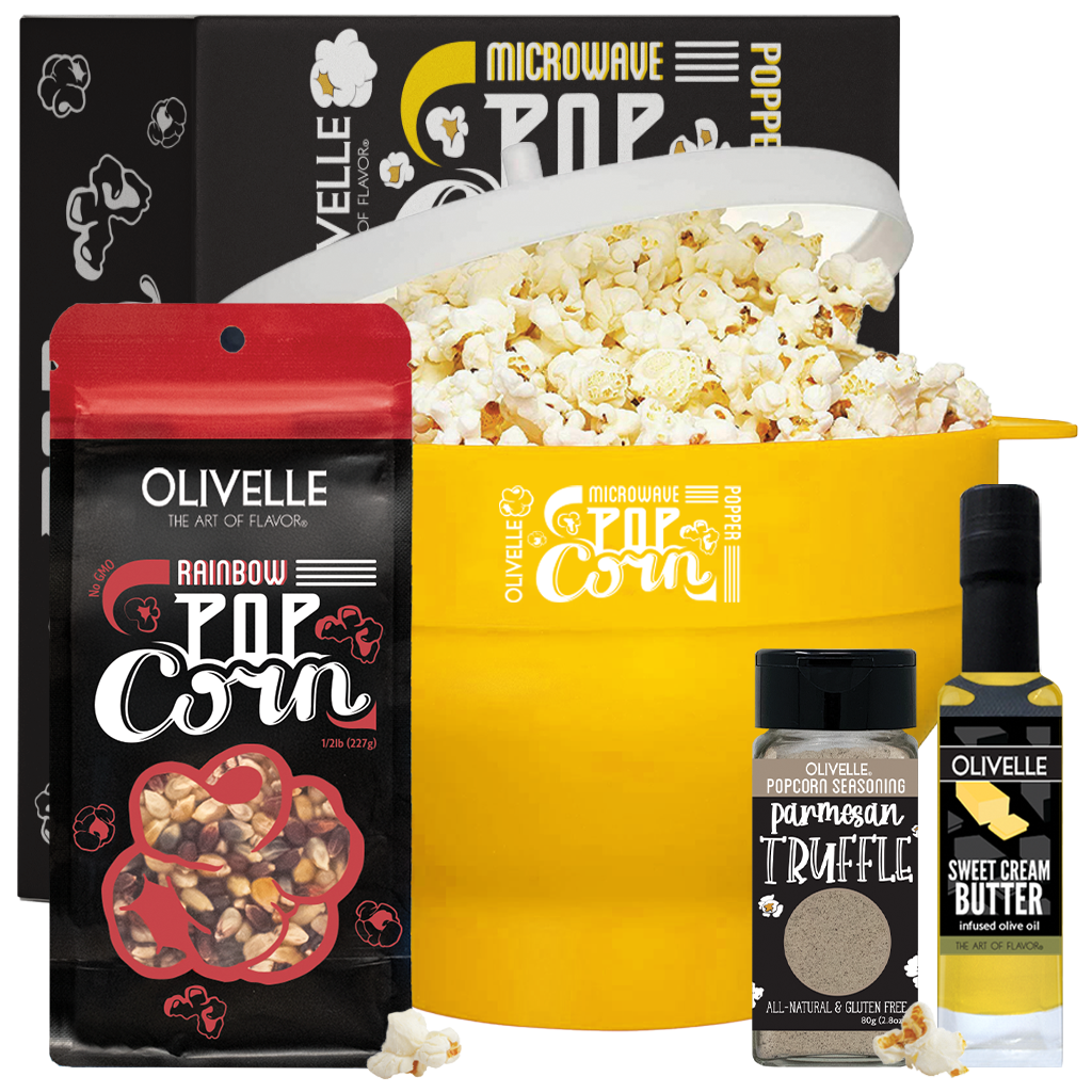 Microwave Popcorn Gift Kit Lemon Rainbow Parmesan Truffle