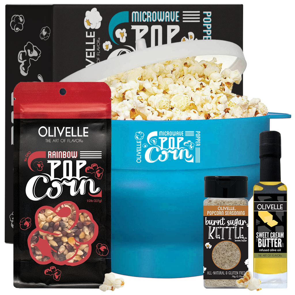 Microwave Popcorn Gift Kit Ocean Rainbow Burnt Sugar Kettle