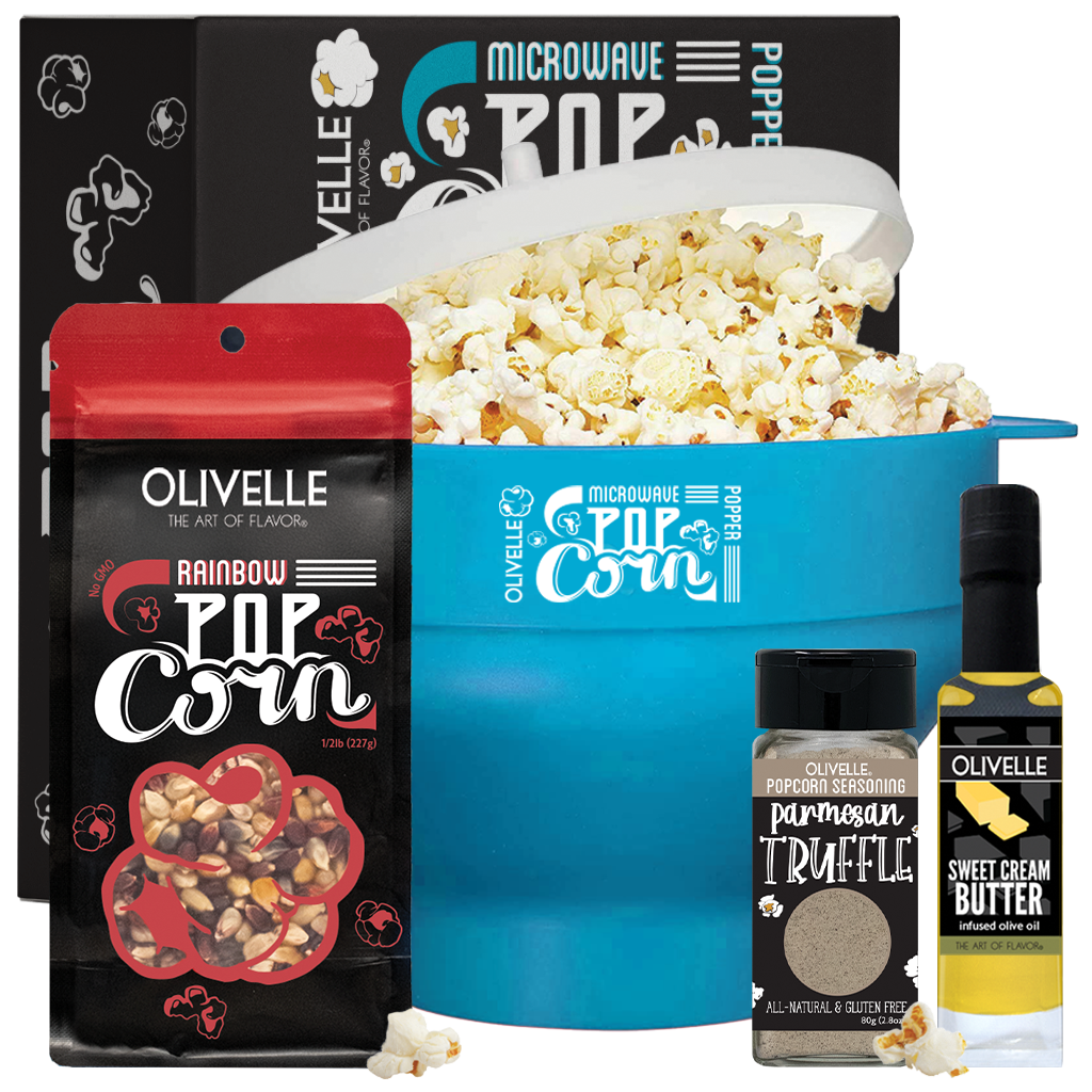 Microwave Popcorn Gift Kit Ocean Rainbow Parmesan Truffle