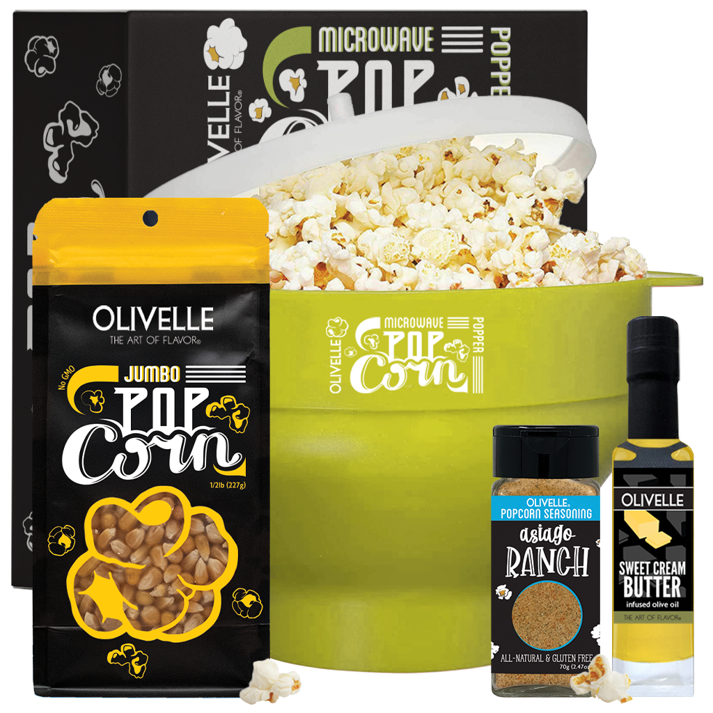 Microwave Popcorn Gift Kit Olive Jumbo Asiago Ranch