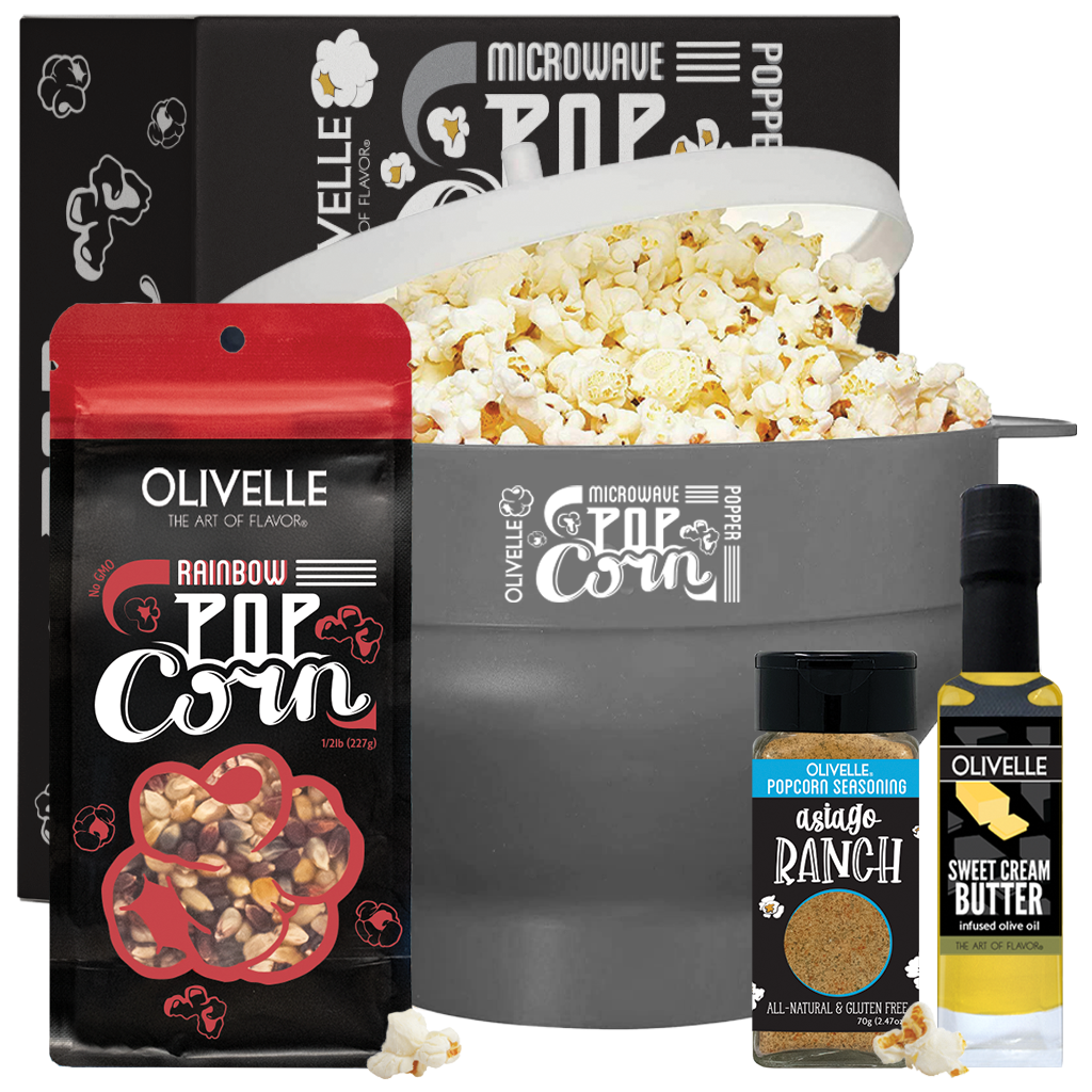 Microwave Popcorn Gift Kit Smoke Rainbow Asiago Ranch