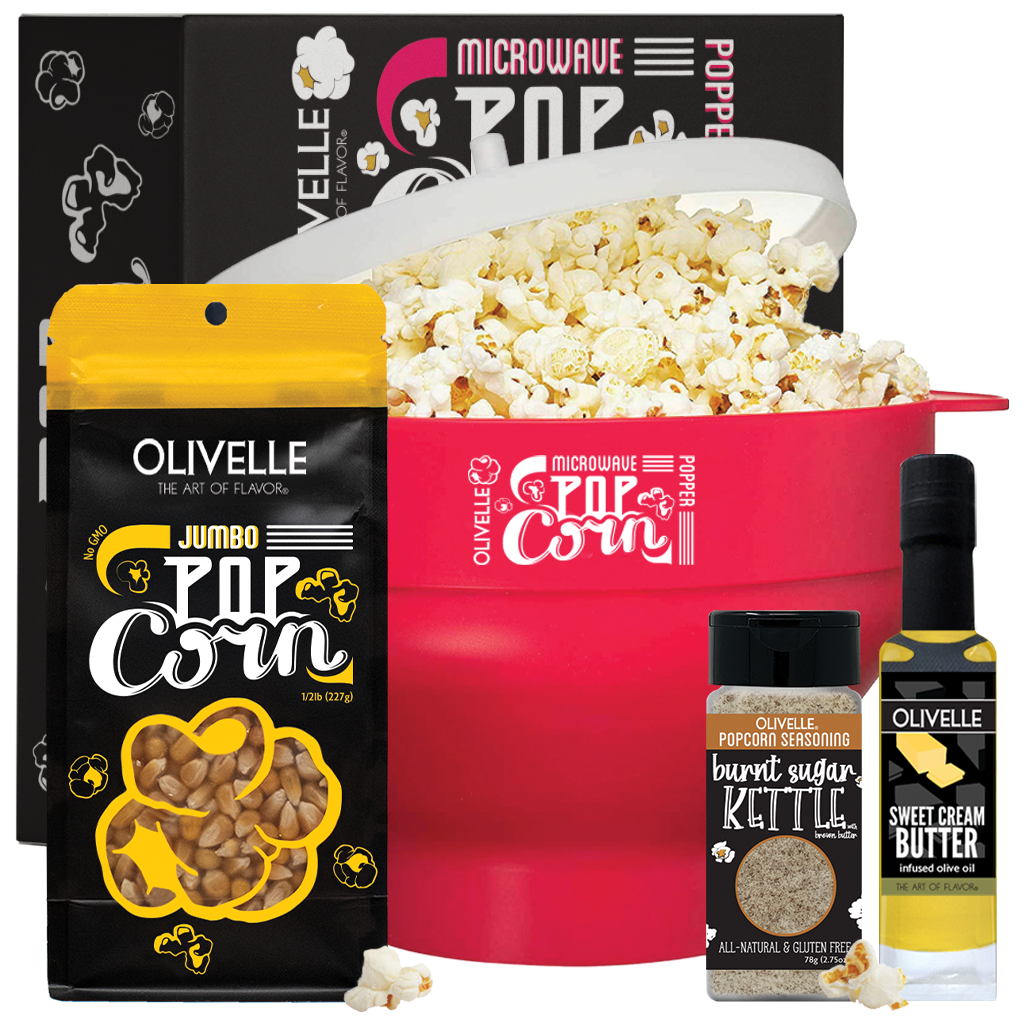 Microwave Popcorn Gift Kit Watermelon Jumbo Burnt Sugar Kettle
