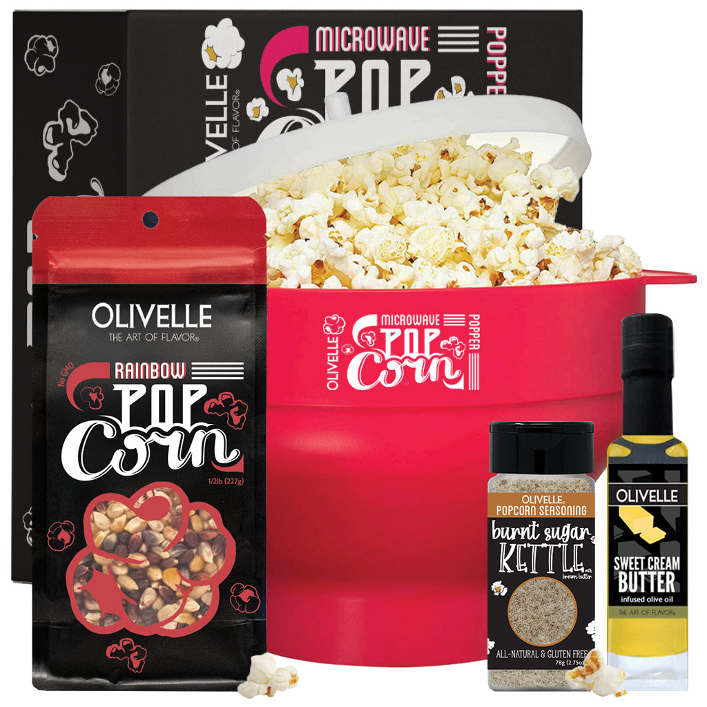 Microwave Popcorn Gift Kit Watermelon Rainbow Burnt Sugar Kettle