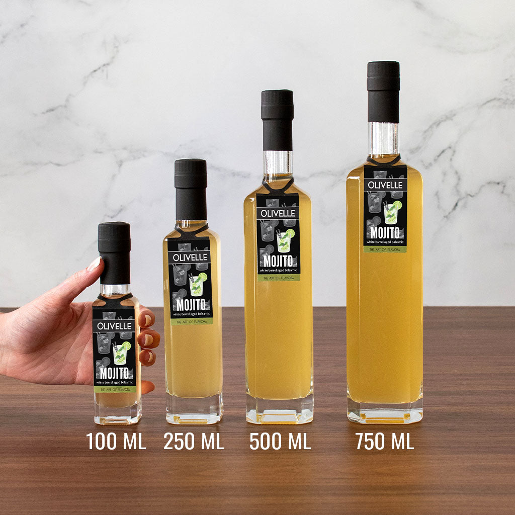 Mojito White Barrel Aged Balsamic Bottle Size