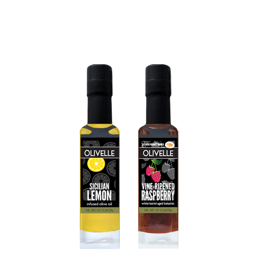 Perfect Pairing - Sicilian Lemon Infused Olive Oil & Vine-Ripened Raspberry White Barrel Aged Balsamic