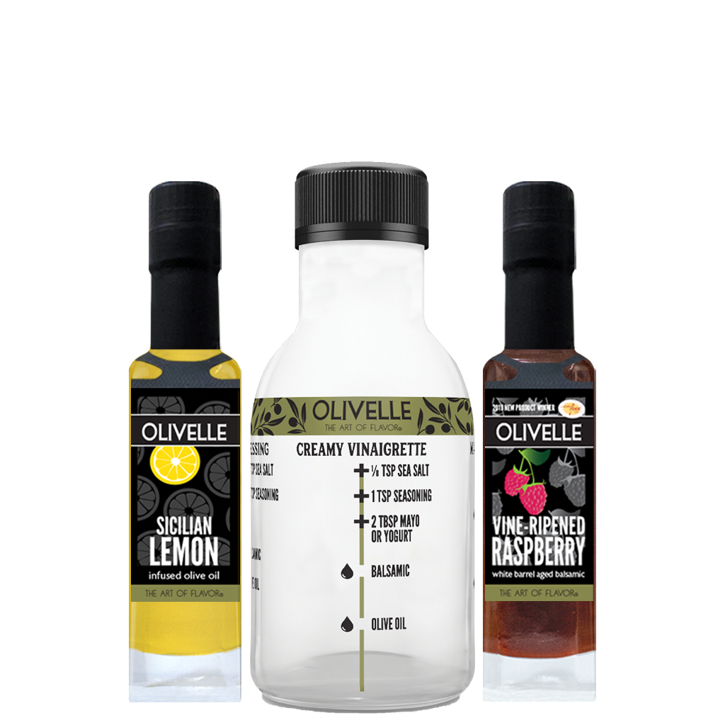 Perfect Pairing - Sicilian Lemon Infused Olive Oil & Vine-Ripened Raspberry White Barrel Aged Balsamic