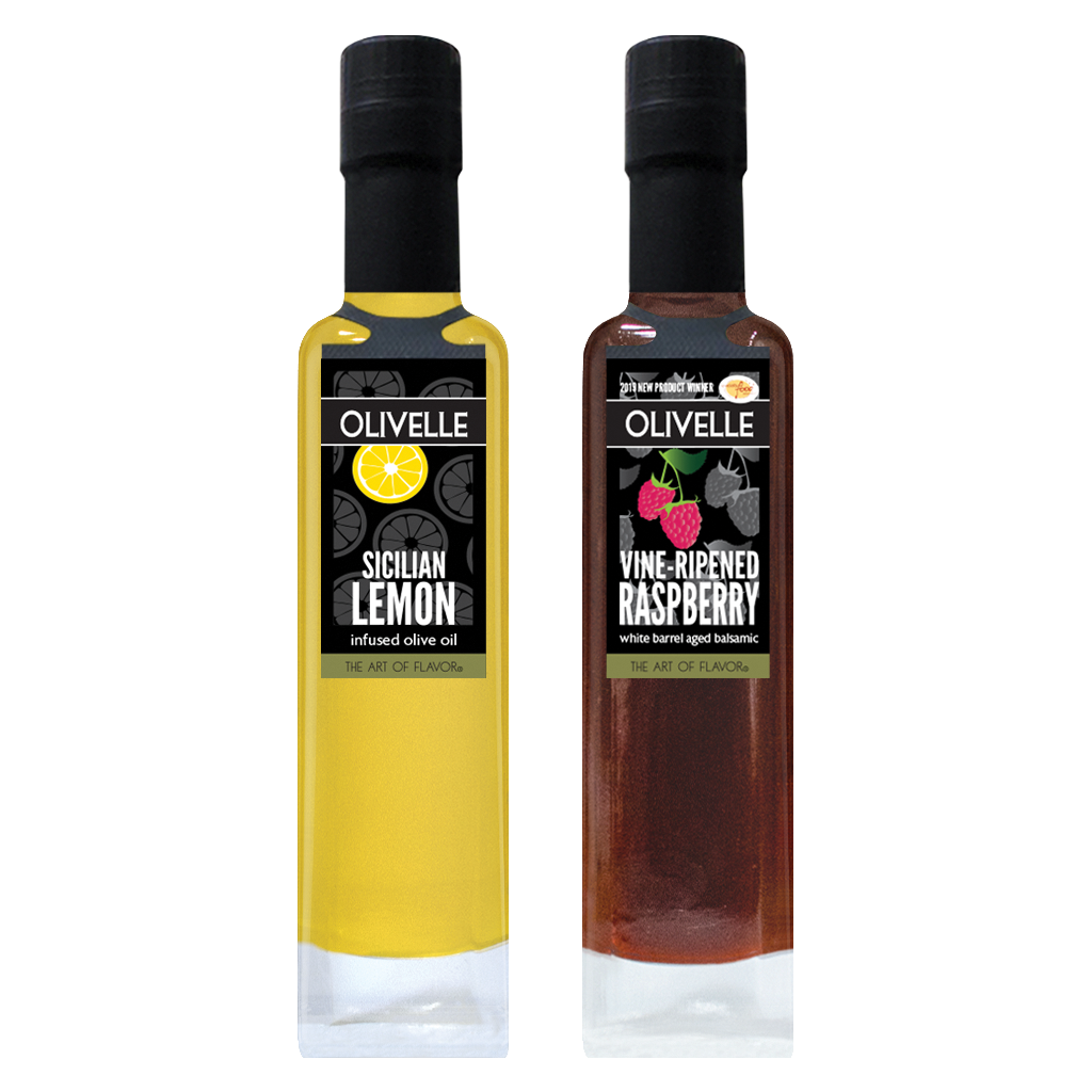Perfect Pairing - Sicilian Lemon Infused Olive Oil & Vine-Ripened Raspberry White Barrel Aged Balsamic