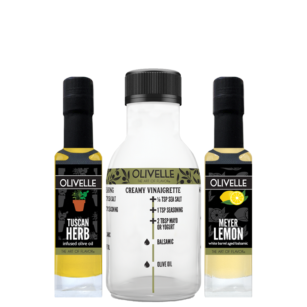 Perfect Pairing - Tuscan Herb Infused Olive Oil & Meyer Lemon White Barrel Aged Balsamic