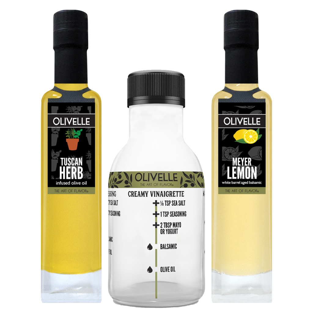 Perfect Pairing - Tuscan Herb Infused Olive Oil & Meyer Lemon White Barrel Aged Balsamic