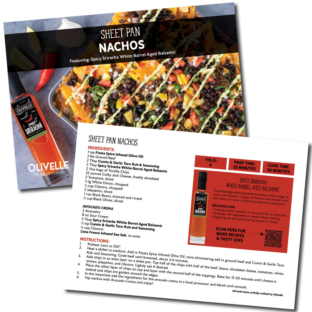 Sheet Pan Nachos Recipe Card