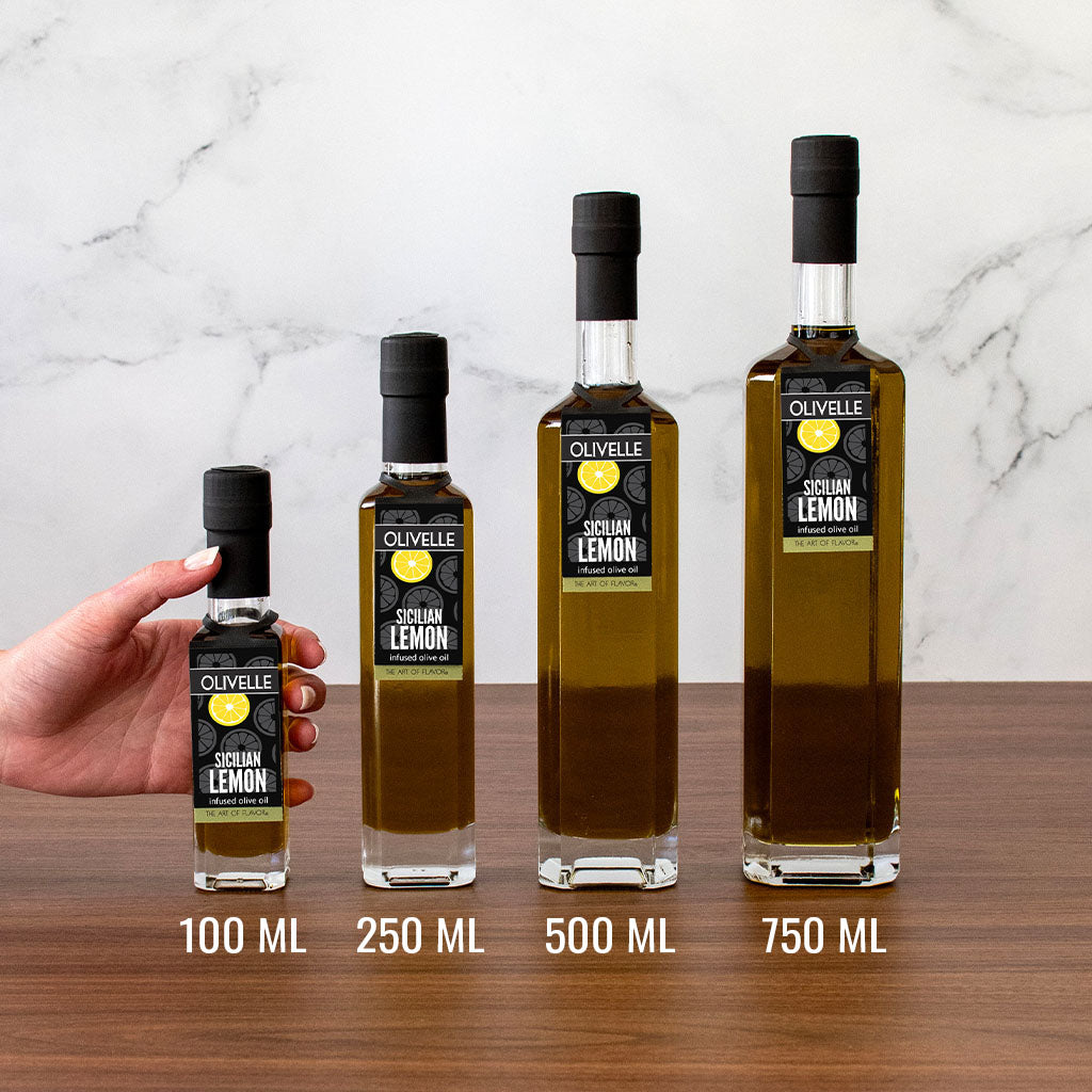Sicilian Lemon Infused Olive Oil Bottle Size