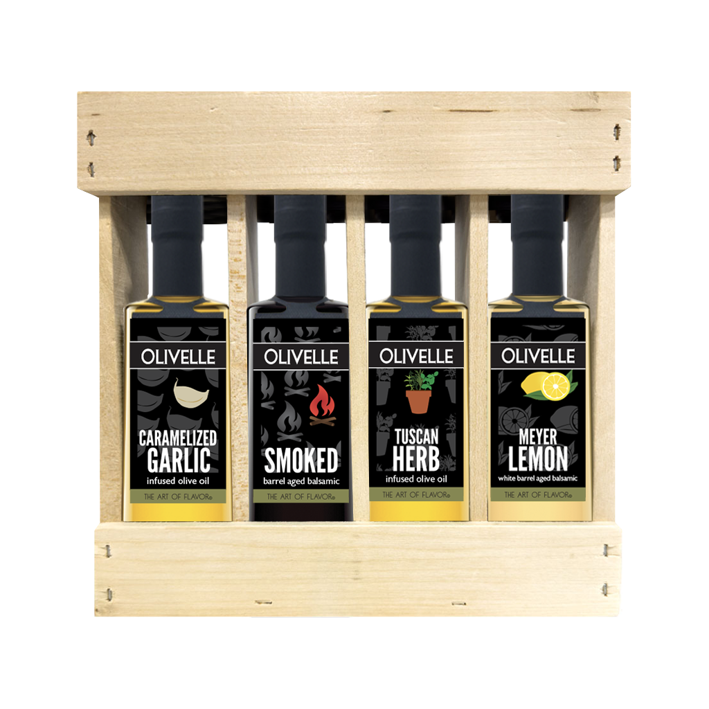 Oil & Vinegar Sampler Gift Crate - Savory Pairings