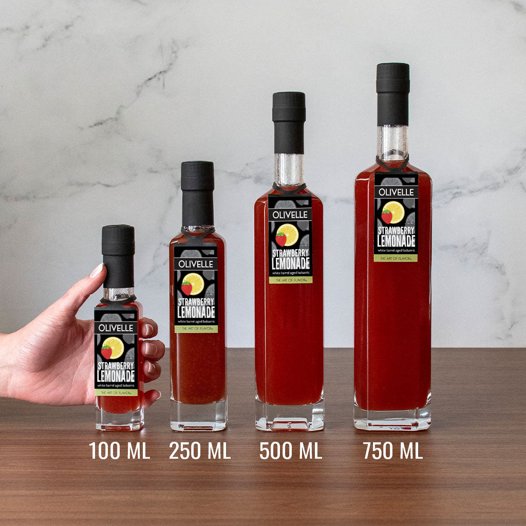 Strawberry Lemonade White Barrel Aged Balsamic Bottles