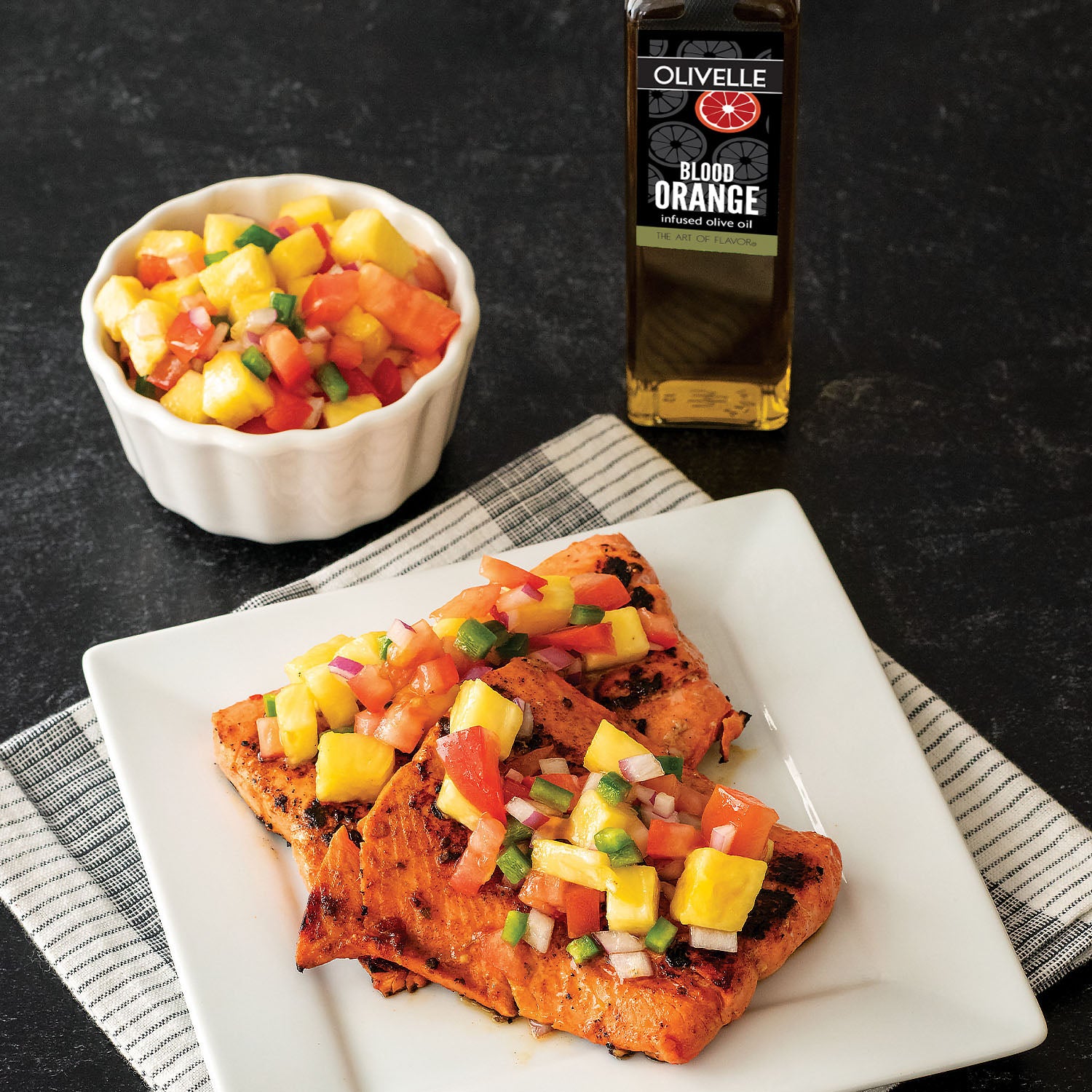 Sweet Chili Citrus Salmon and Pineapple Salsa