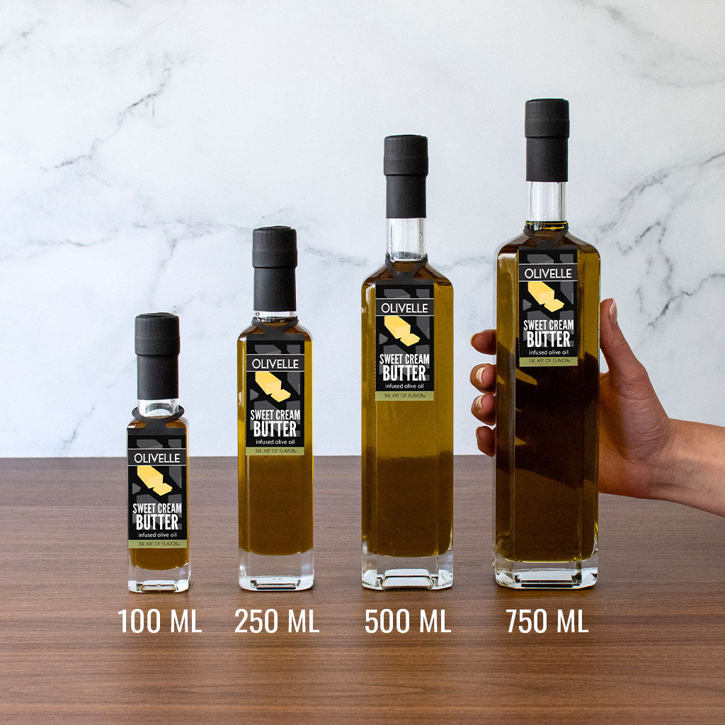 Sweet Cream Butter Infused Olive Oil Bottle Size