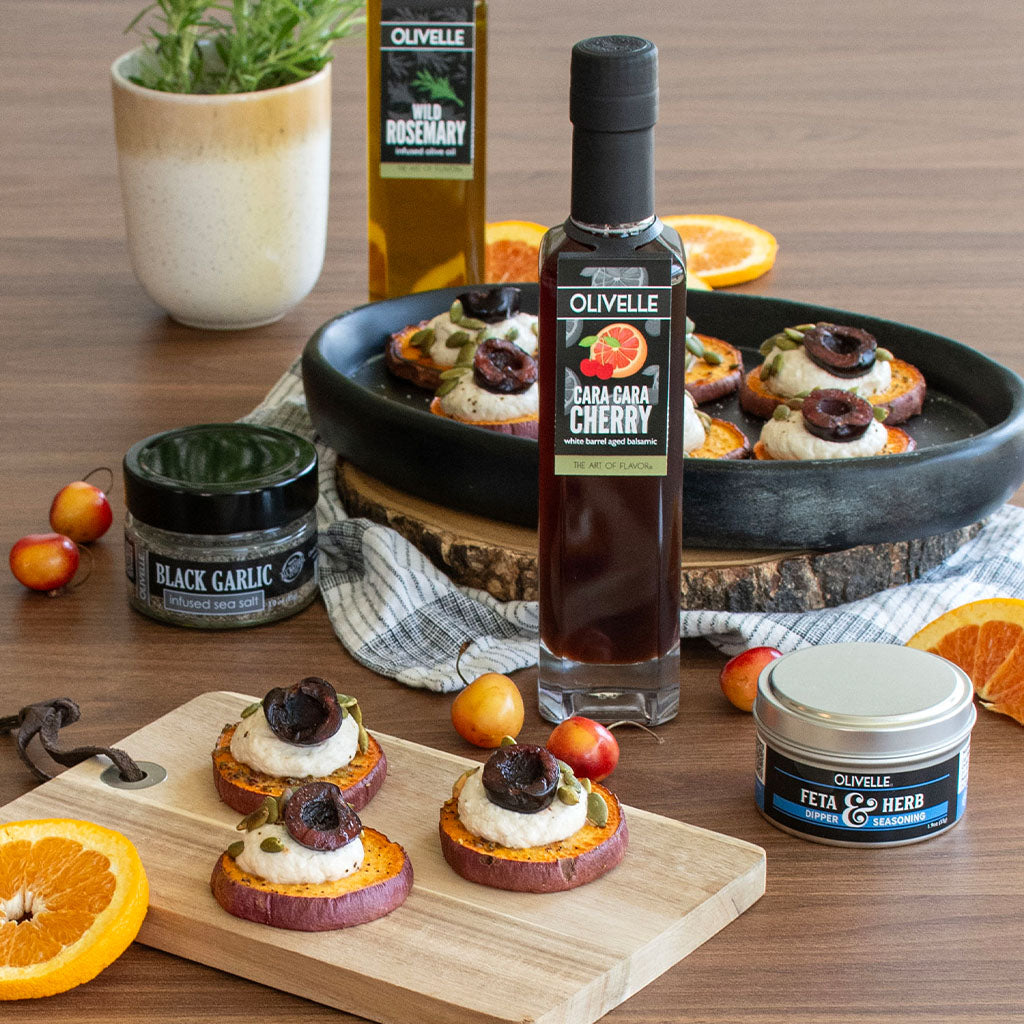 Sweet Potato Rounds with Whipped Feta