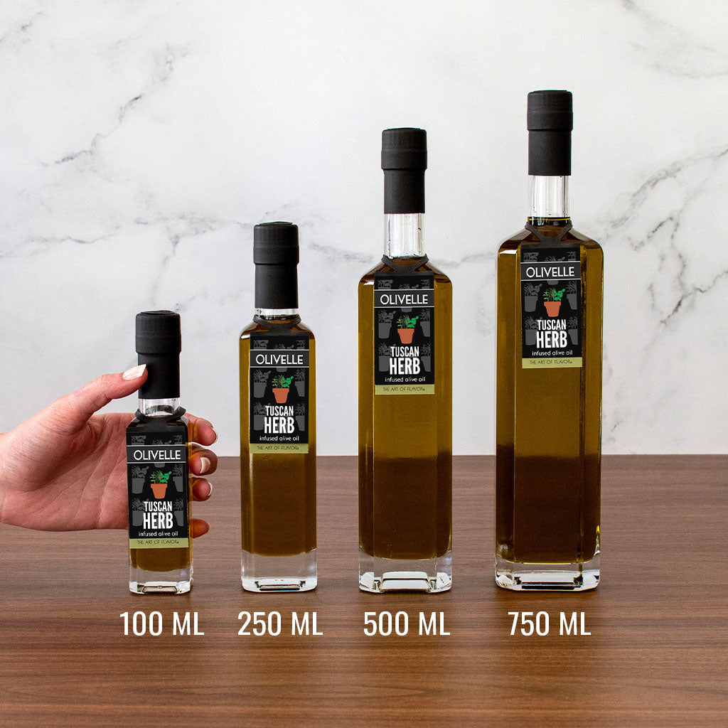 Tuscan Herb Infused Olive Oil Bottle Size