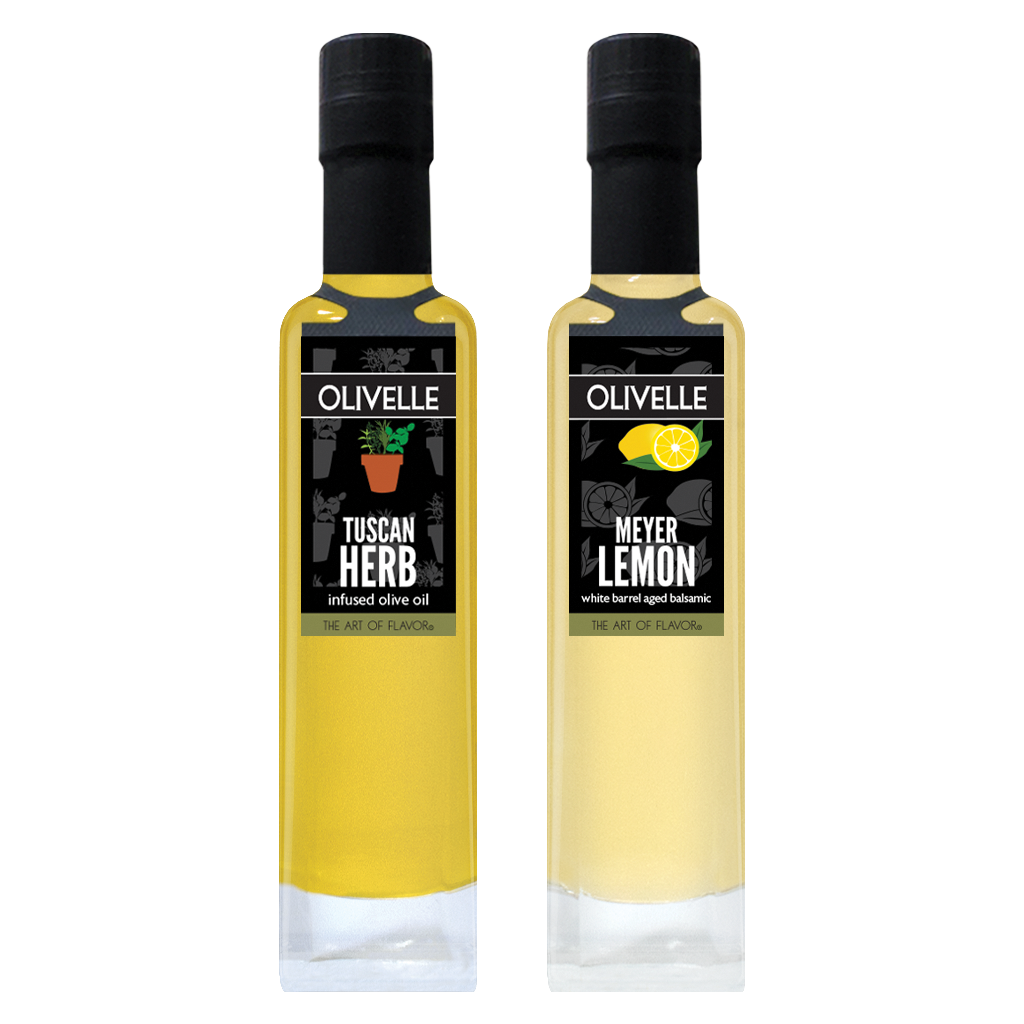 Tuscan Herb Infused Olive Oil & Meyer Lemon White Barrel Aged Balsamic