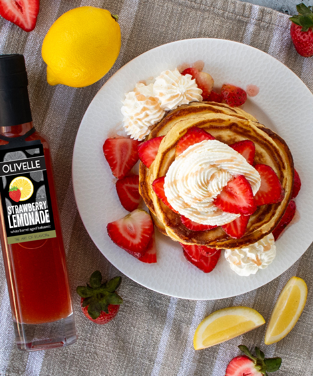 Strawberry Lemonade Balsamic with Pancakes