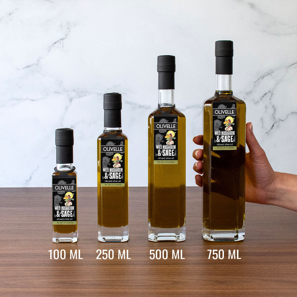 Wild Mushroom & Sage Infused Olive Oil Bottle Size