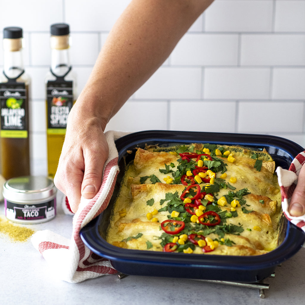 White Chicken Fiesta Enchiladas