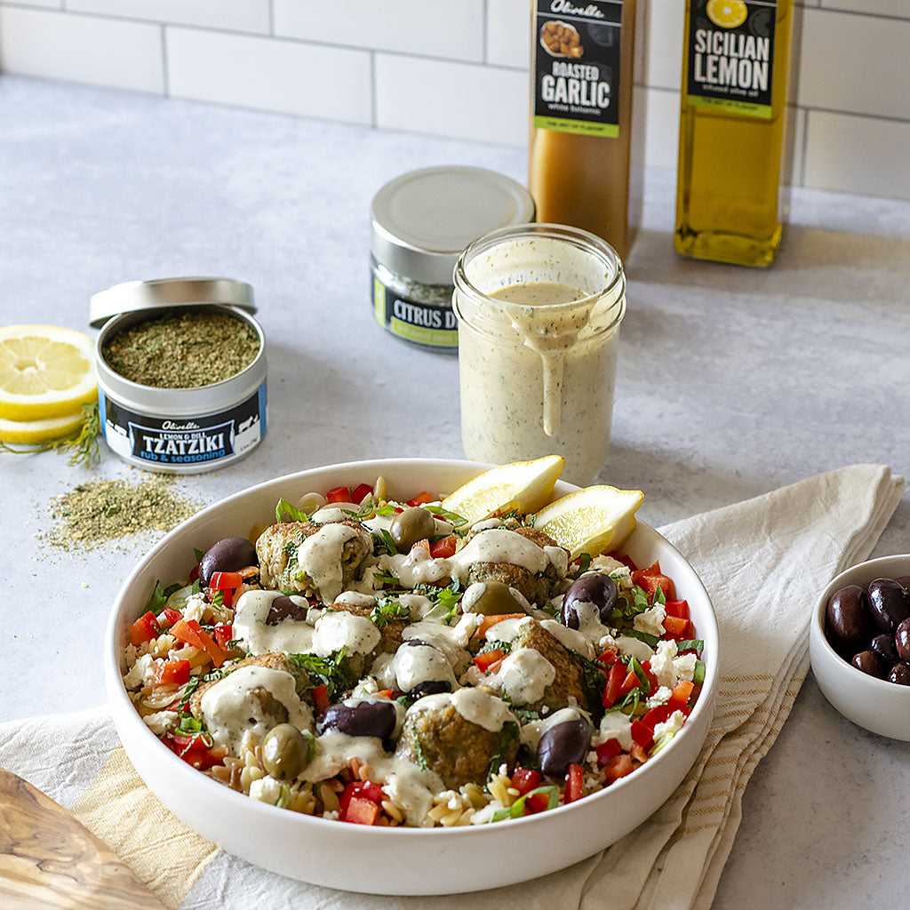 Greek Orzo Bowl Recipe