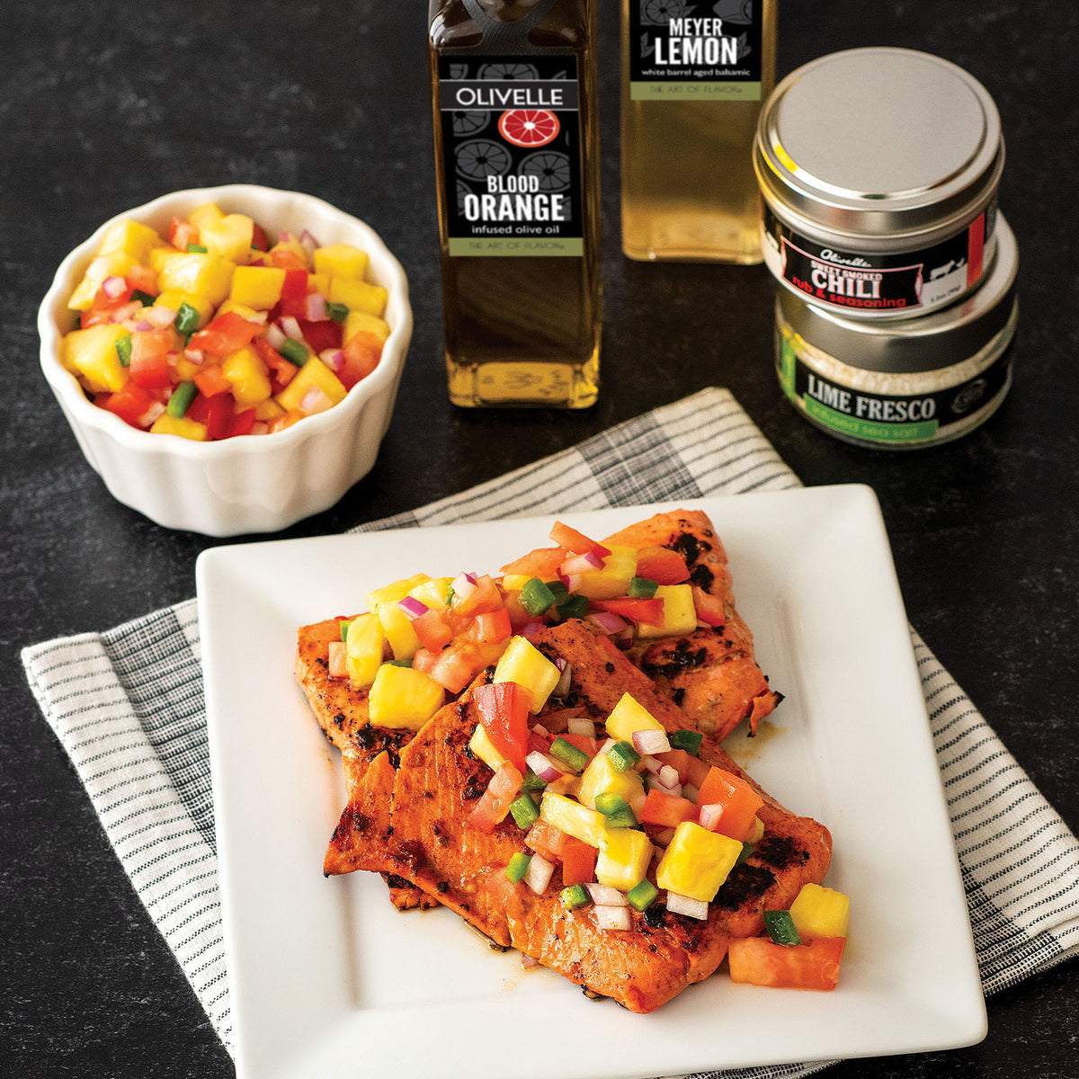 Sweet Chili Citrus Salmon and Pineapple Salsa Recipe