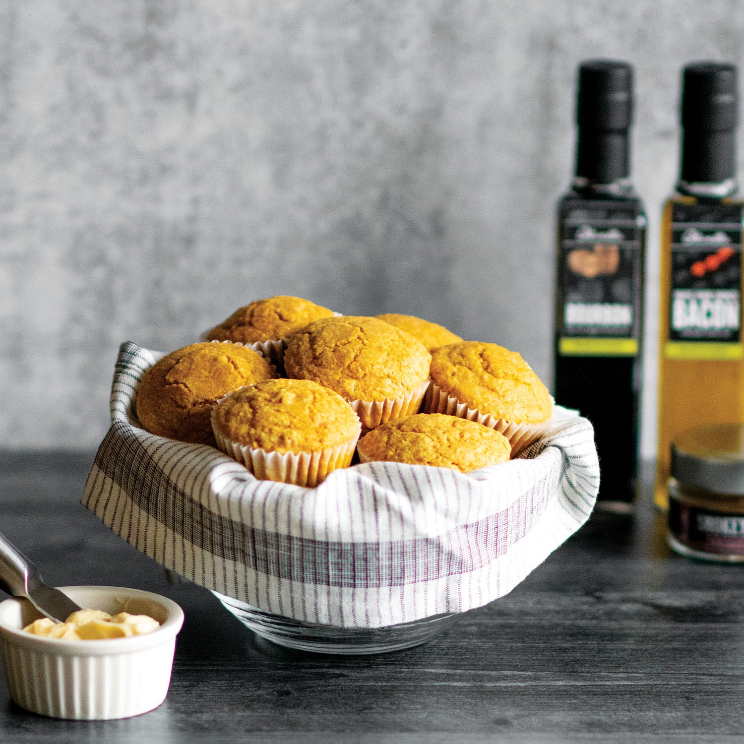 Cornbread Muffins with Whipped Bourbon Butter