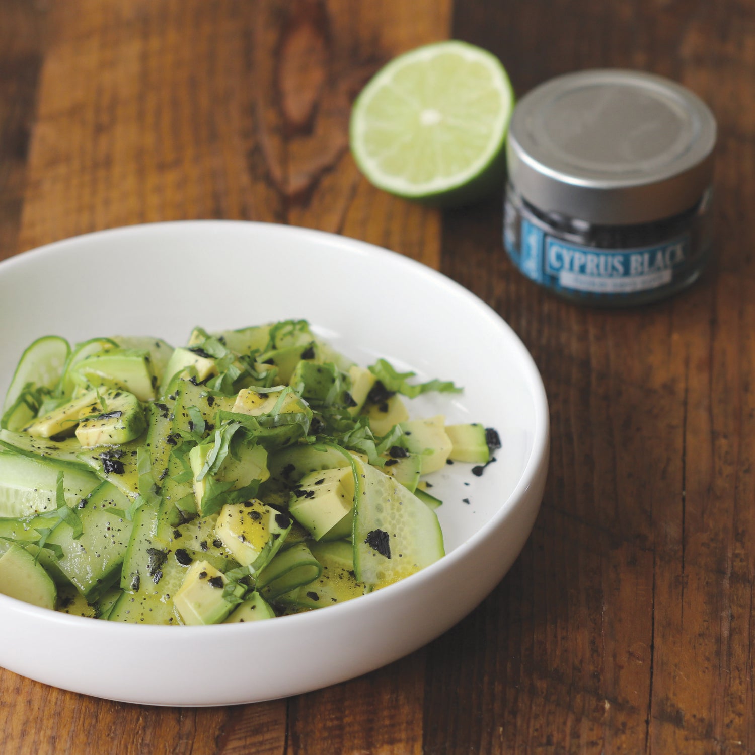 Cucumber & Avocado Salad with Tequila Poppy Seed Vinaigrette