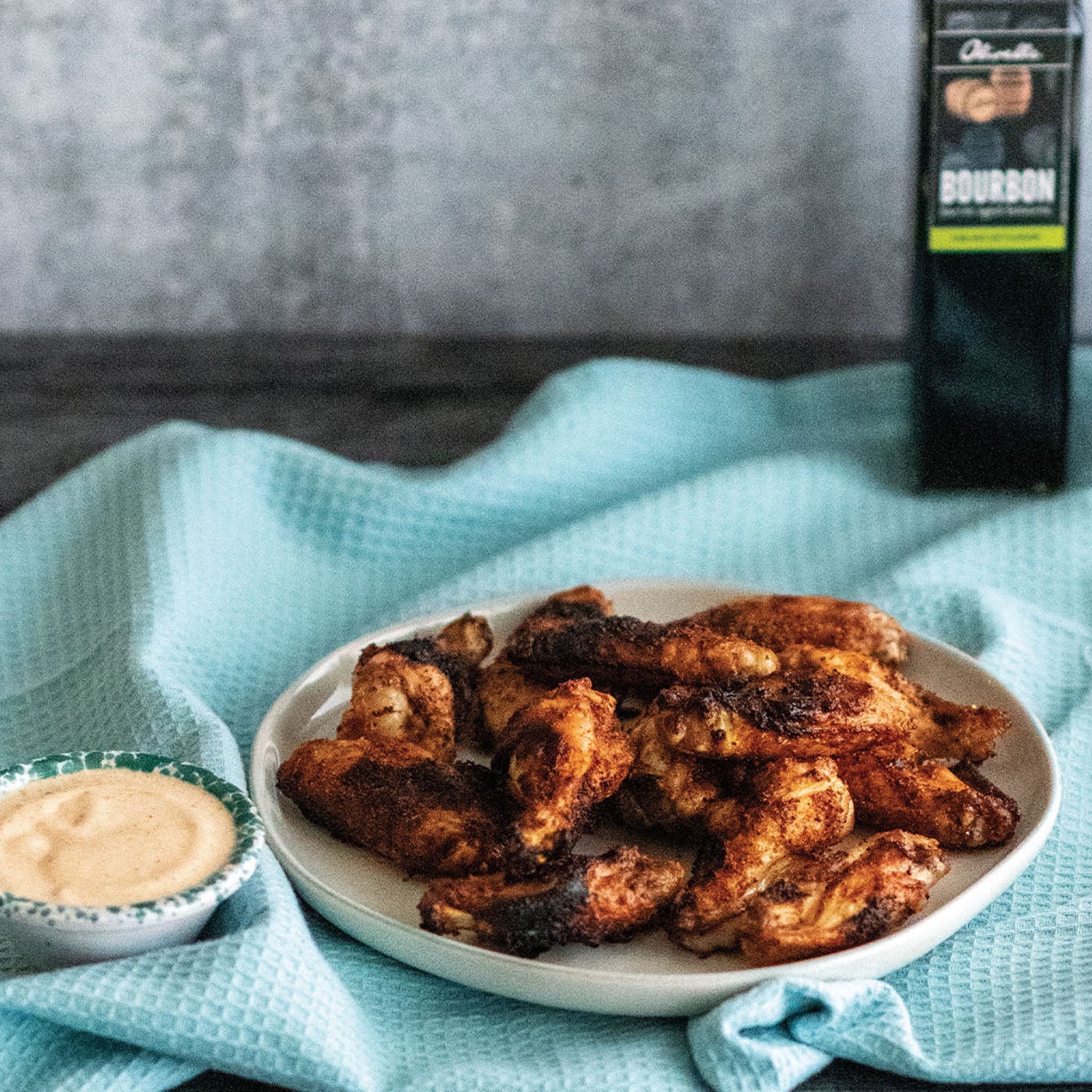 Grilled Chicken Wings with Alabama White Sauce