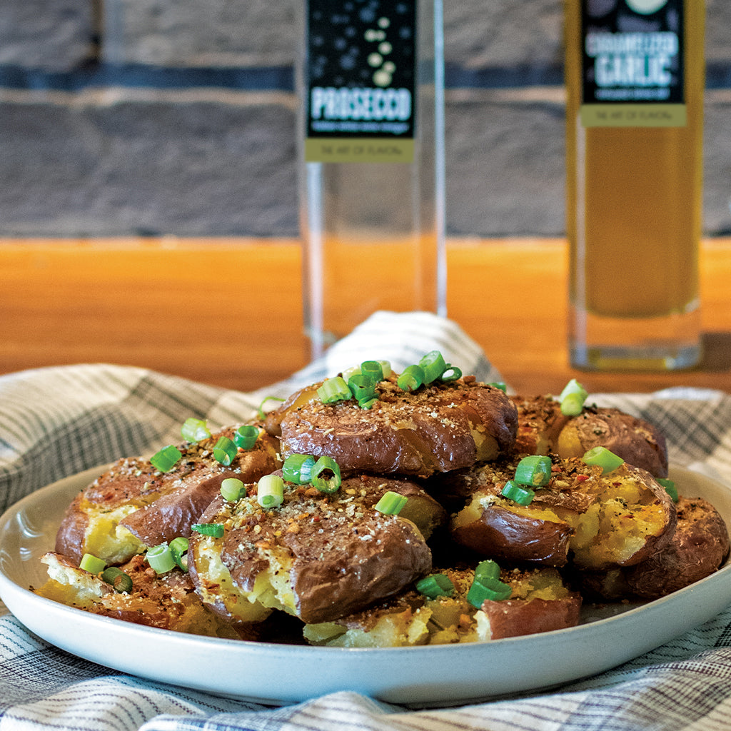 Salt & Vinegar Smashed Potatoes