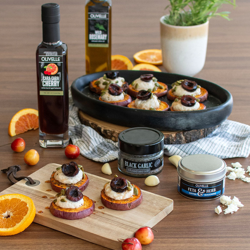 Sweet Potato Rounds with Whipped Feta